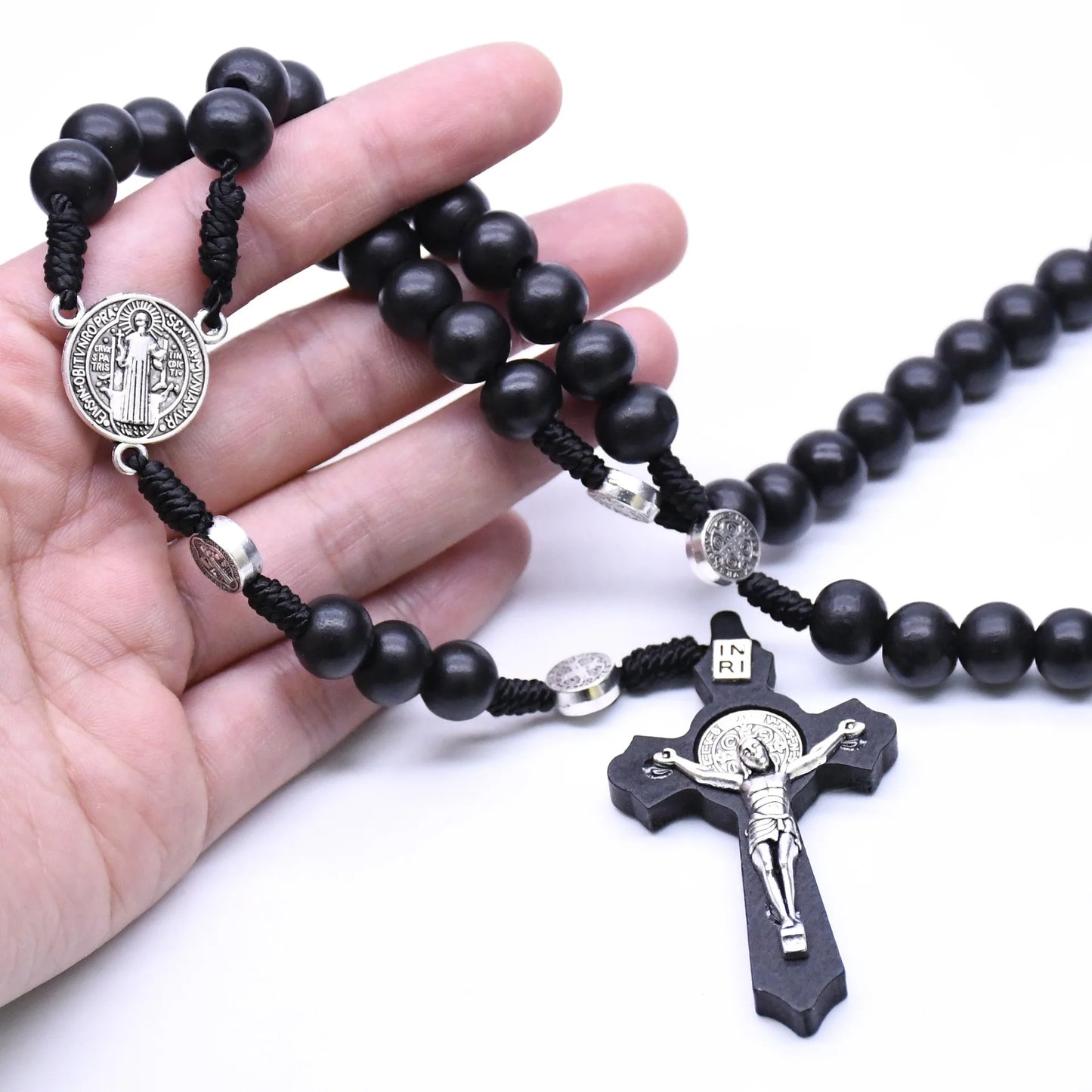 Christian Cross Natural Wood Crosses Rosary Necklaces
