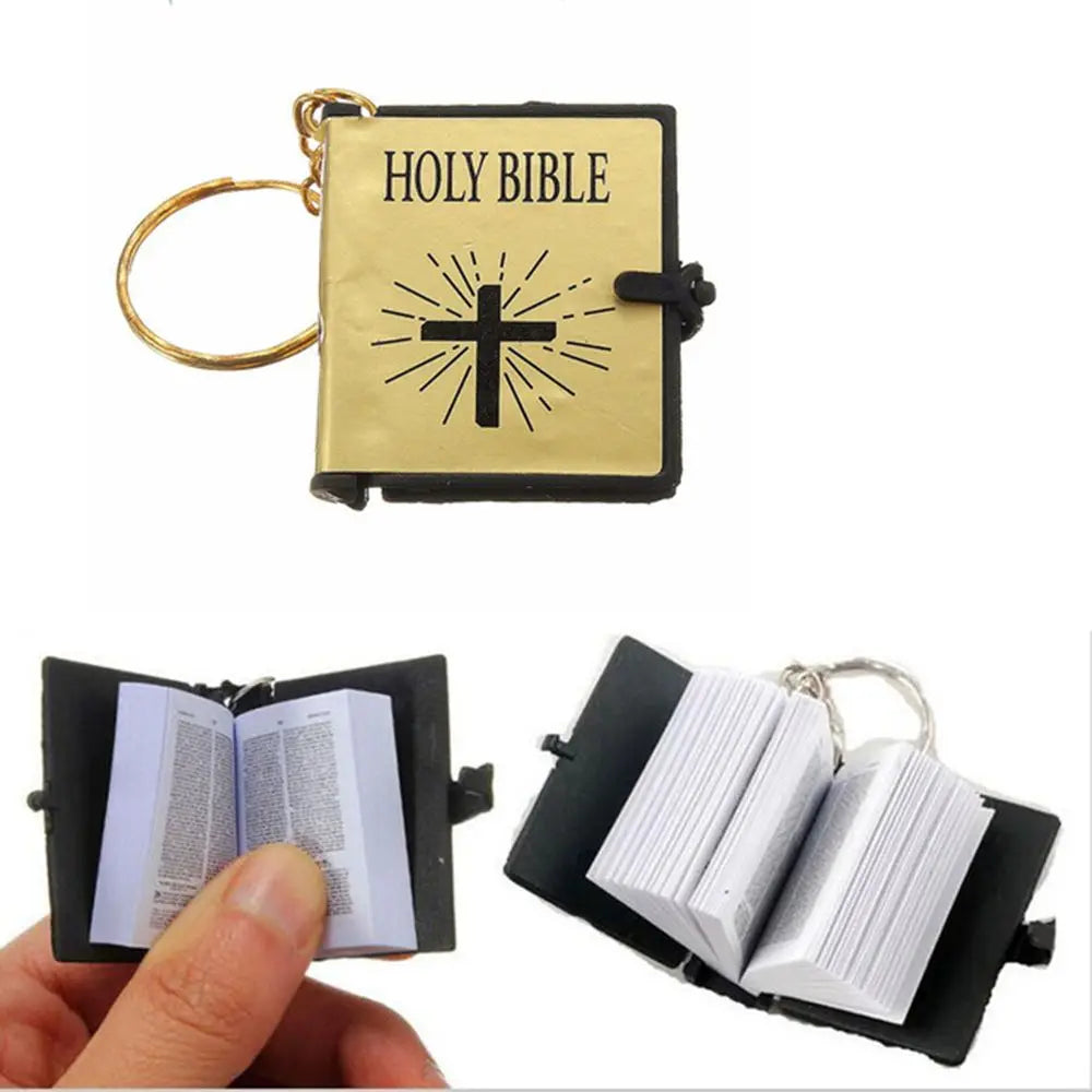Mini English Holy Bible Keychains