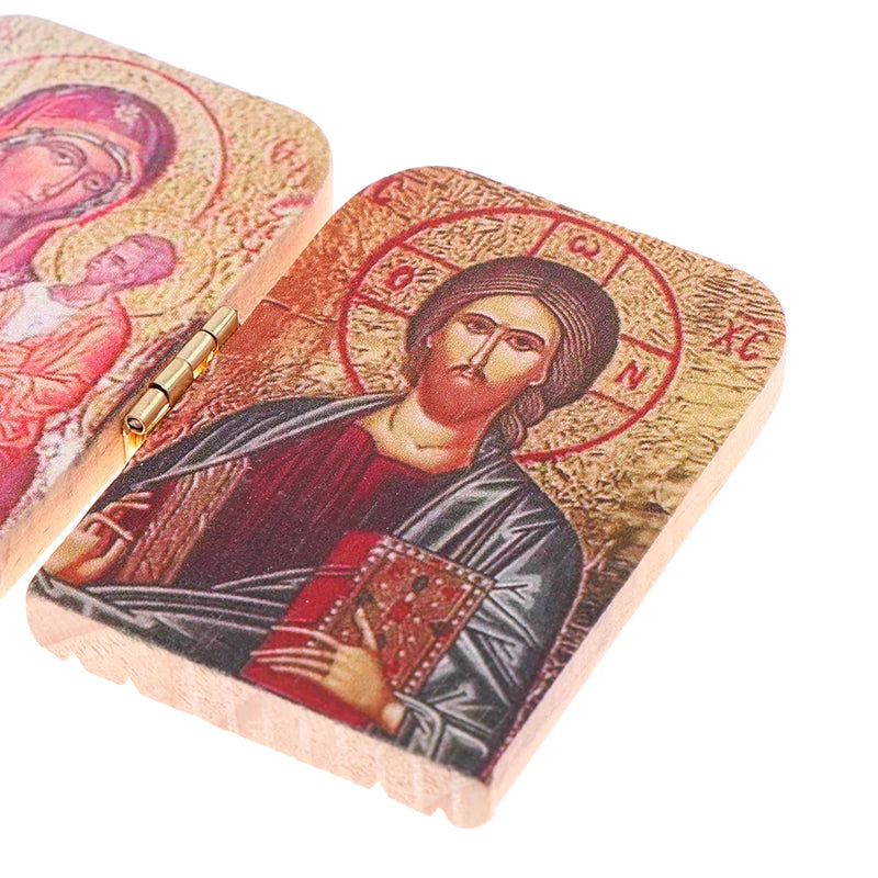 Christ The Teacher And Virgin Of Kazan Catholic Orthodox Icon Diptych