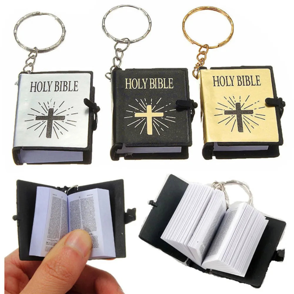 Mini English Holy Bible Keychains