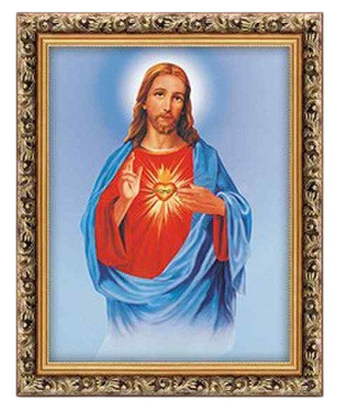 Jesus Christ Paintings With Elegant Gold Frame