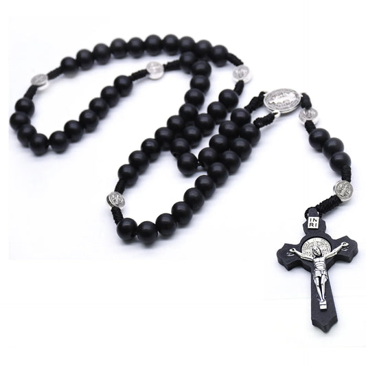 Christian Cross Natural Wood Crosses Rosary Necklaces